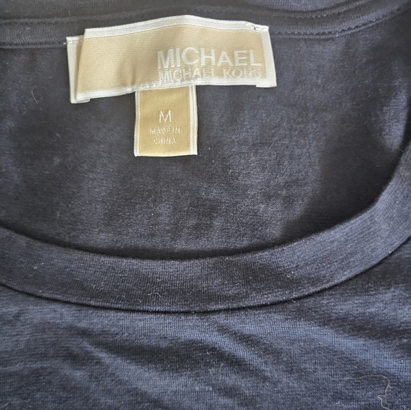 Michael Michael Kors true navy crewneck cotton top - Picture 2 of 5